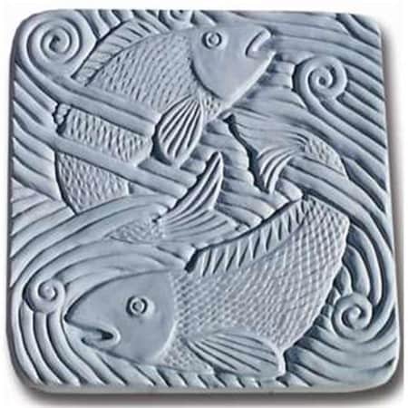 Garden Molds Garden Molds X-FIW8010 Fish in Water Stepping Stone Mold- Pack of 2 X-FIW8010